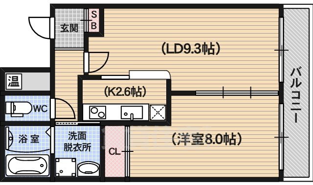 京都市南区東九条上御霊町のマンションの間取り