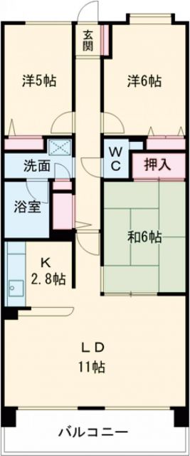 堺市堺区山本町のマンションの間取り