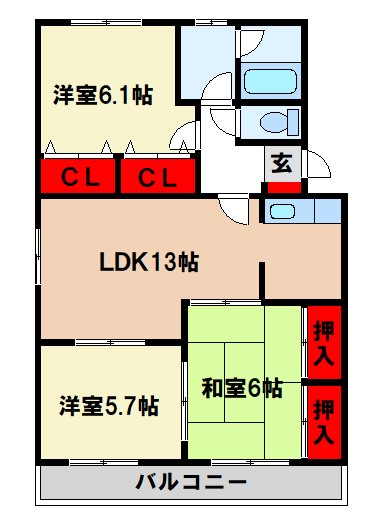 ロイヤルハイツ天拝坂壱番館の間取り