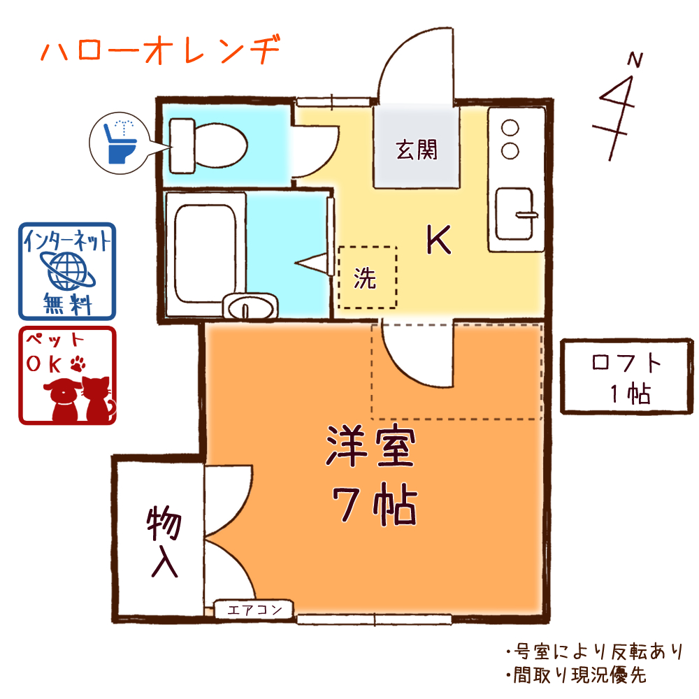 ハローオレンヂの間取り