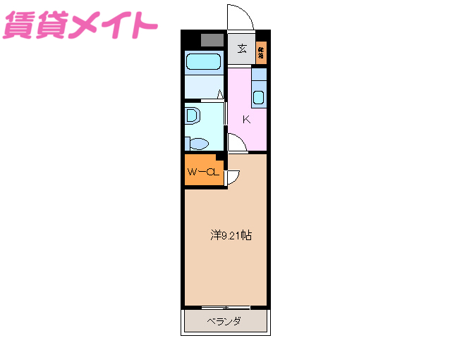 鈴鹿市平田東町のマンションの間取り