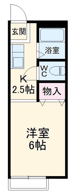 習志野市谷津のアパートの間取り