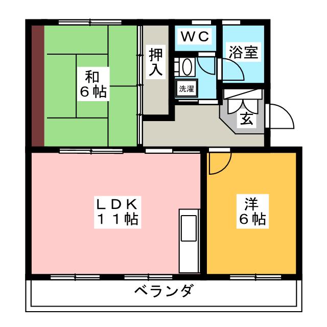 駅北マンションＡの間取り