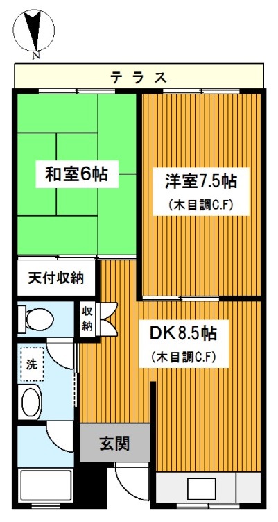 横浜市保土ケ谷区鎌谷町のマンションの間取り