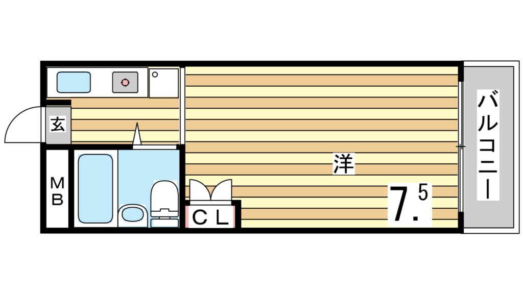 神戸市須磨区白川台のマンションの間取り