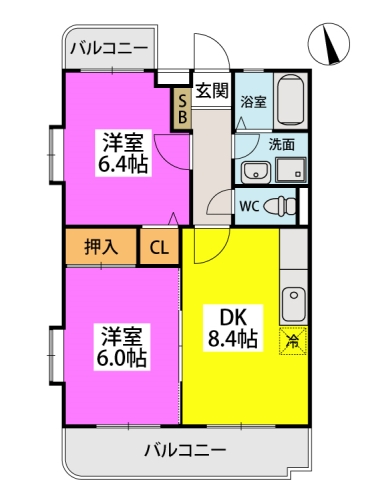 オークピア南庄の間取り