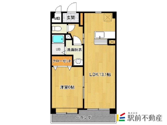 大野城市上大利のマンションの間取り