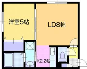 ピュアハーモニー江別４－１の間取り