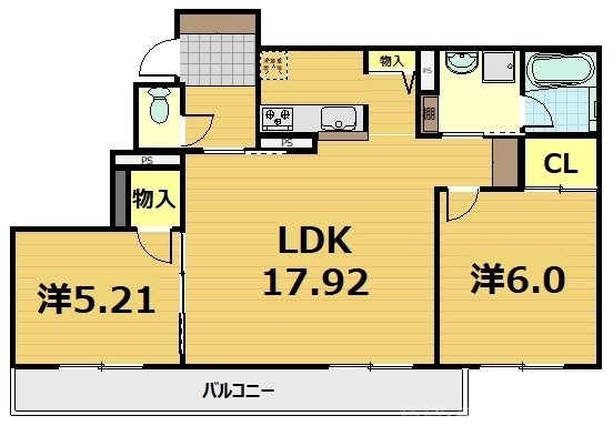 シャーメゾン京都桃山の間取り