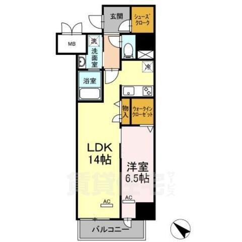 名古屋市西区則武新町のマンションの間取り