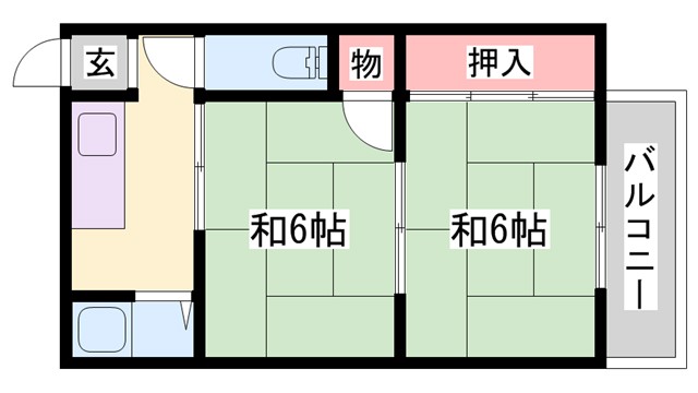 浦岡マンションの間取り