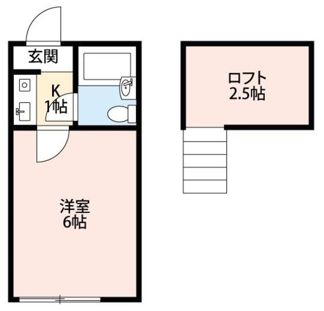 大和市上草柳のアパートの間取り