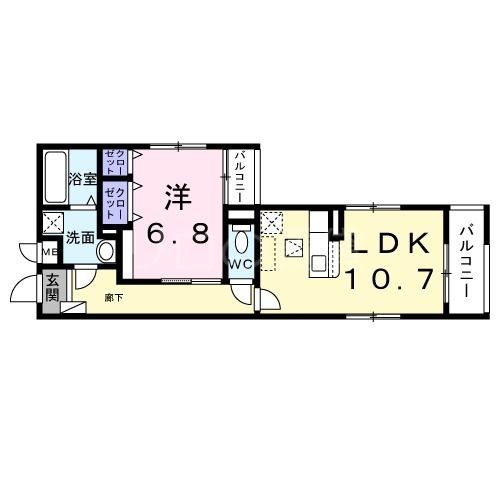 品川区東大井のアパートの間取り