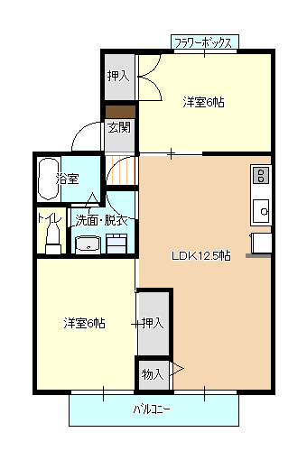 メゾンドール塩屋の間取り