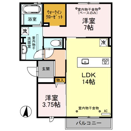 ソレイユＭＳIIの間取り