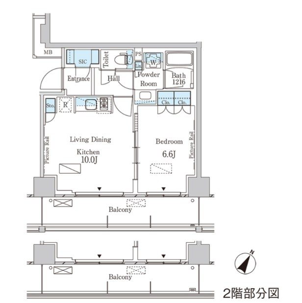 パークアクシス横濱大通り公園の間取り