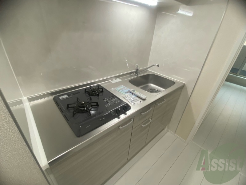 キッチン　キッチンはガスコンロ付きです。嬉しいですね。