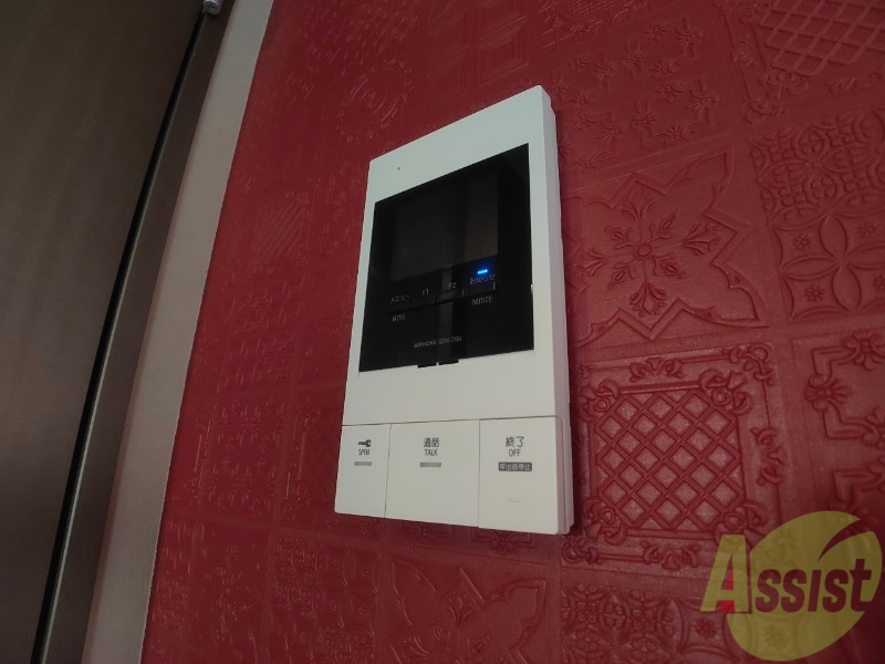 セキュリティ　ＴＶモニター付インターホンです。来客者の顔が見えるので安心！