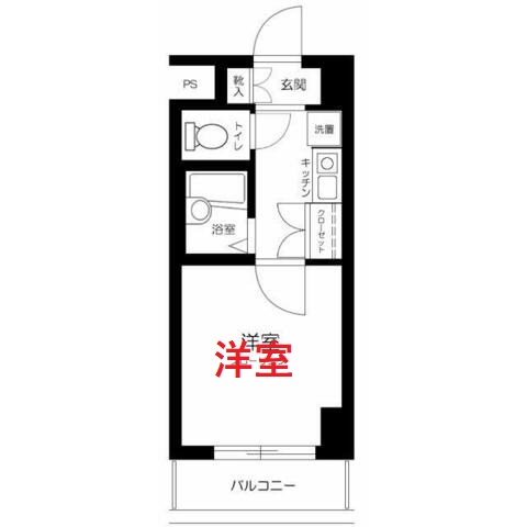 京急本線 大森町駅 徒歩3分 7階建 築28年の間取り写真