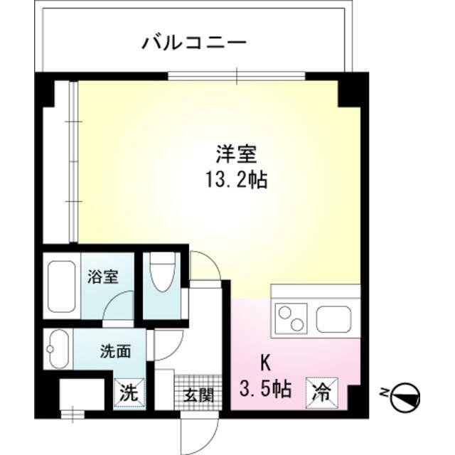 小田急小田原線 小田急相模原駅 徒歩4分 6階建 築26年の間取り写真