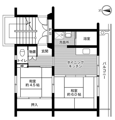 ビレッジハウス飯塚3号棟の間取り写真