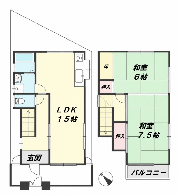 片山町5丁目貸家の間取り写真