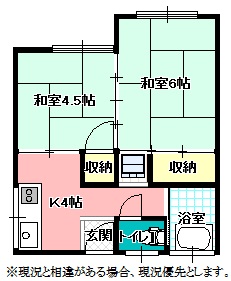 三津屋コーポの間取り