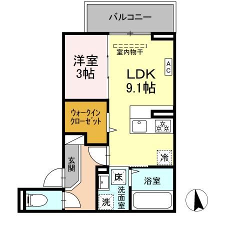 ディアライズ小郡船倉町C棟の間取り