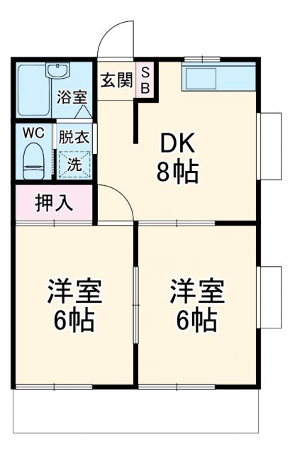 市川市稲荷木のアパートの間取り