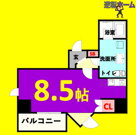 名古屋市中区大須のマンションの間取り