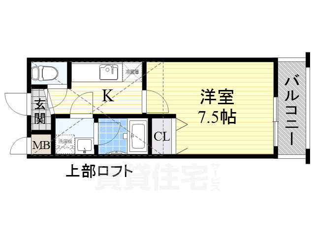 堺市西区鳳西町のアパートの間取り