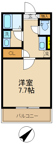 千葉県松戸市常盤平５（アパート）の賃貸物件の間取り