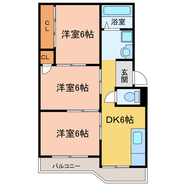 阿南市橘町のマンションの間取り