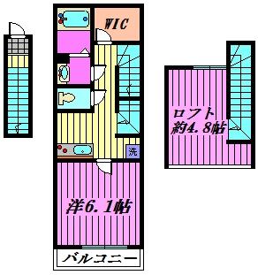 川口市芝のアパートの間取り