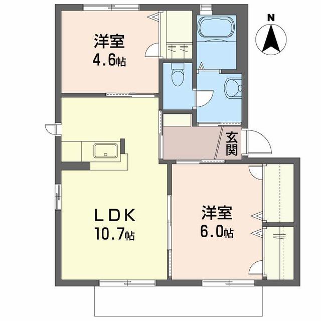 シャーメゾン江口　Ａ棟の間取り