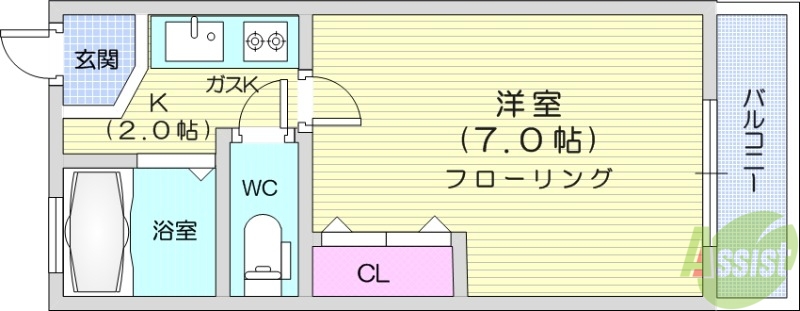 黒松ハイツの間取り