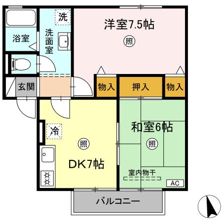 メゾンヴァントワァ　Ｂ棟の間取り