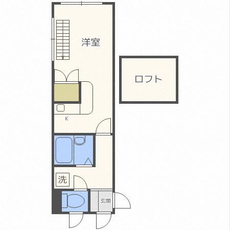 レオパレス北３４条第１の間取り