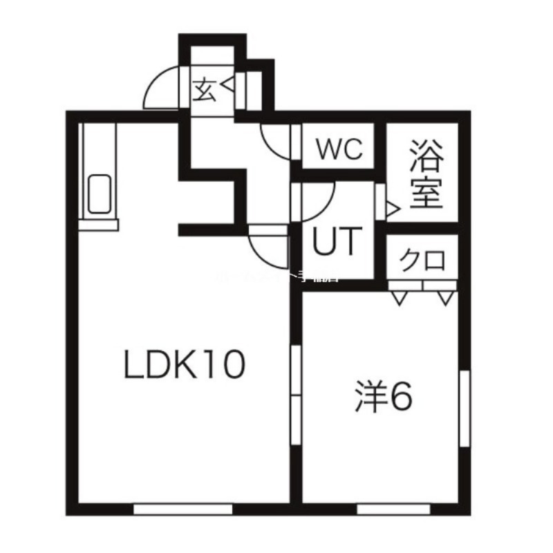 札幌市手稲区稲穂二条のアパートの間取り