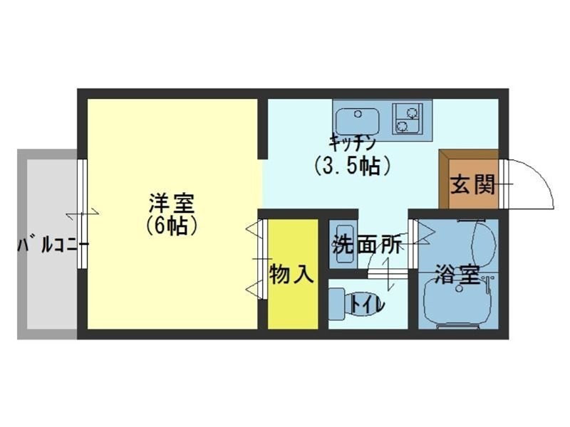 【高砂市米田町米田のアパートの間取り】