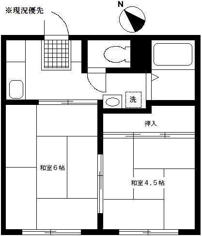 鈴木ハイツの間取り