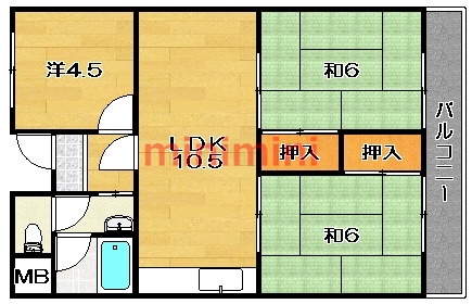 明香マンションの間取り