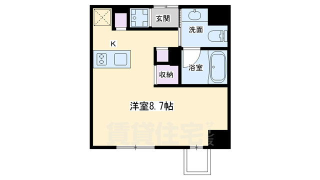 京都市上京区三芳町のマンションの間取り