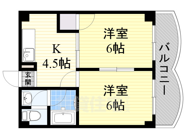 大阪市住吉区長居のマンションの間取り