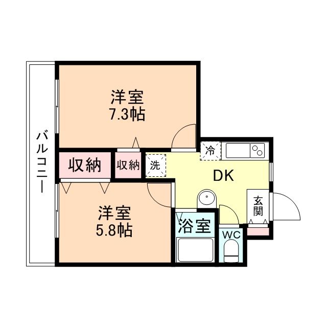 コンチネンタル安野屋の間取り