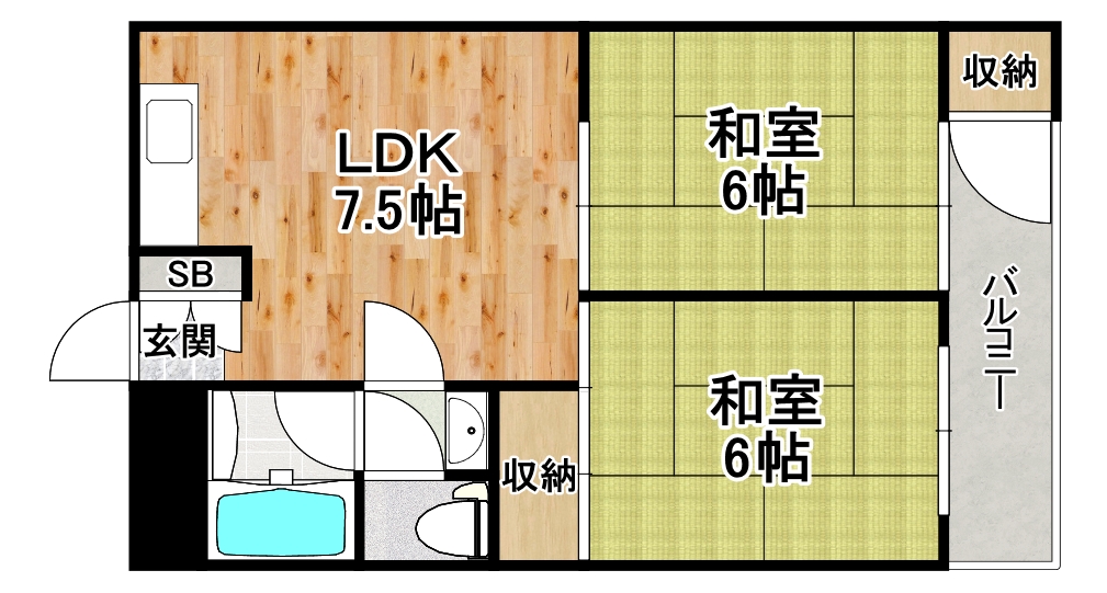 マンション梅香の間取り