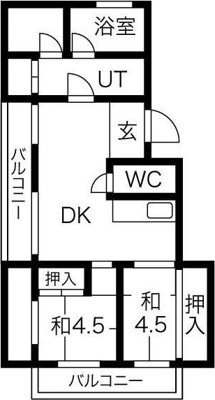 明石市東野町のマンションの間取り