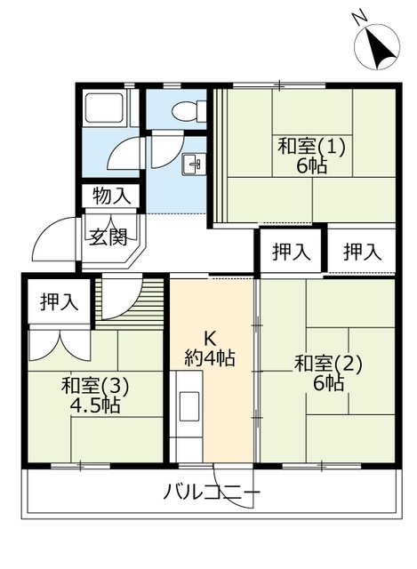 ＵＲ桃山南の間取り