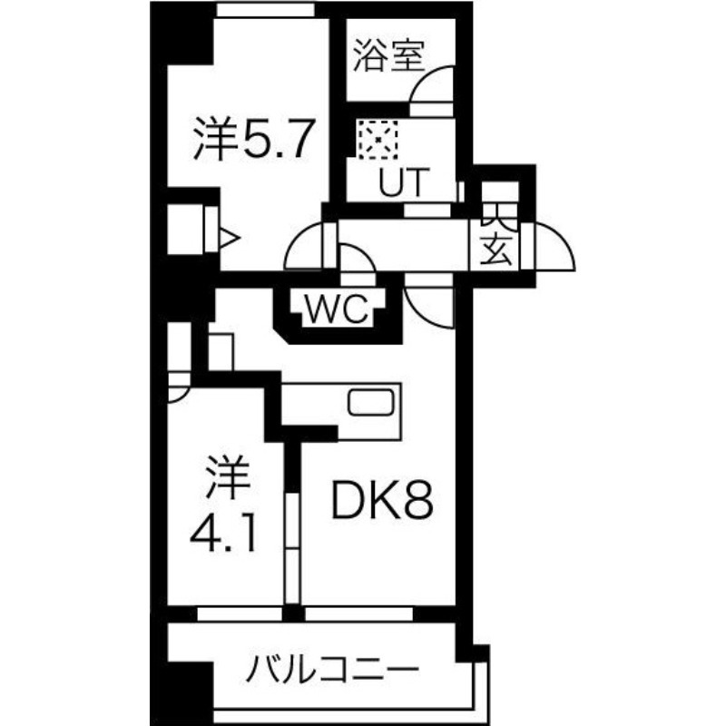 ラ・クラッセ札幌大通ウエストの間取り