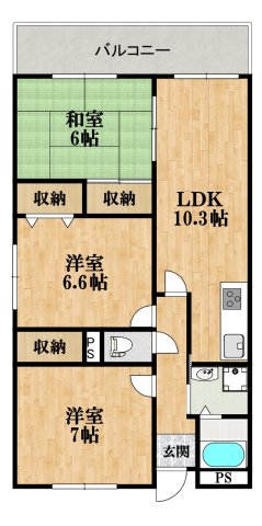 ウエスト　イン　ヒルズの間取り